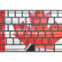 Canada Flag Light Wood Magic Keyboard with Numeric Keypad Skin